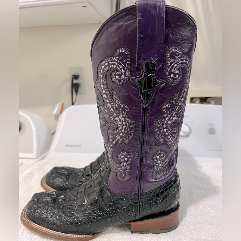 Women’s Black Ferrini Caiman Boots